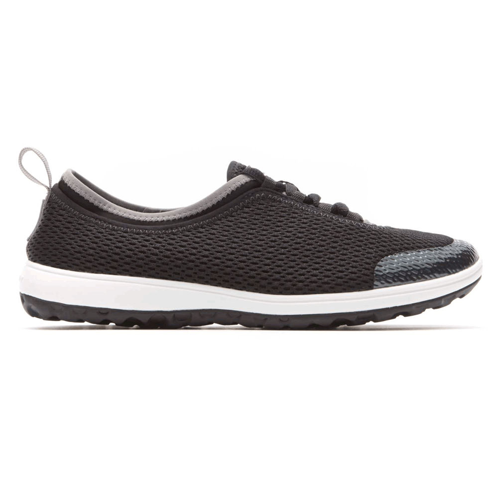 Rockport Joggesko Dame Svart - Walk360 Washable Laceup - MTYO75438